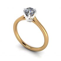 Swift contemporary solitaire diamond engagement ring