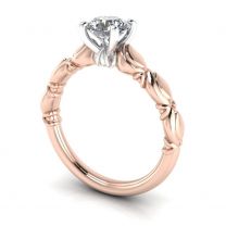 Vandross vintage inspired solitaire diamond engagement ring