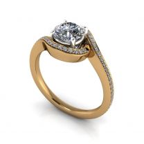 Pinto channel set halo diamond engagement ring