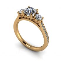 Darling three stone diamond engagement ring