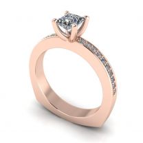 Rosario channel set euro shank diamond engagement ring