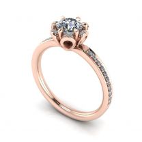 Chalamet channel set halo diamond engagement ring