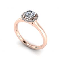 Devotion halo diamond engagement ring