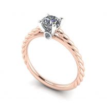 Sacred Flame contemporary twist shank diamond engagement ring
