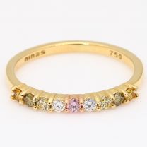 Luma rainbow diamond ring