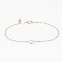 Rosalie hexagon rose cut white diamond bezel set bracelet