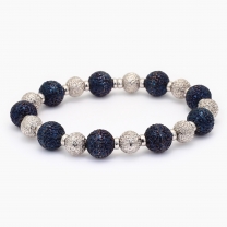 Leonora blue rhodium quandong bracelet