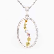 Kylie rainbow diamond pendant