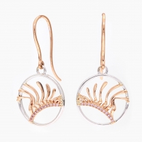 Emblem Argyle pink diamond kangaroo paw earrings