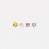0.04 Total carat parcel round cut rainbow coloured diamonds