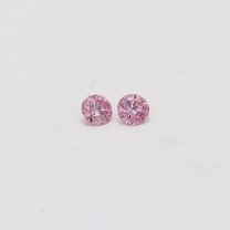 0.09 Total carat pair of round cut 5P/PP Argyle pink diamonds