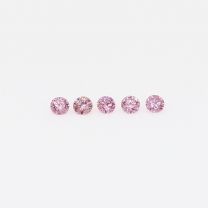 0.075 Total carat parcel of round cut Argyle pink diamonds